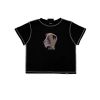 PISI  MIRROR PISI DGT SCREEN CROP TOP / BLACK