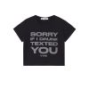 VVS - Sorry if i drunk texted you baby tee / Black