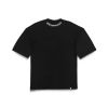 TZ WORLDWIDE NECK PRINT OVERSIZED TEE / BLACK