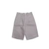 GETRICHEASY - LOOSE STRAIGHT COTTON SHORTS / GRAY