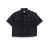 GETRICHEASY - CROP CUBAN SHIRT / BLACK