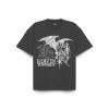 HEAVENTOWNBOY - HAIL SATAN TEE / FADED BLACK