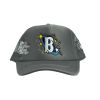 BLUE PLANET  TRIPPY B  TRUCKER HAT / GREY