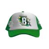 BLUE PLANET  TRIPPY B  TRUCKER HAT / GREEN / WHITE