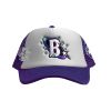 BLUE PLANET  TRIPPY B  TRUCKER HAT / PURPLE / WHITE