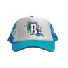 BLUE PLANET  TRIPPY B  TRUCKER HAT / BABY BLUE / WHITE