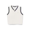 RACCOONCLUB - Knitted vest with R logo / White