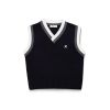 RACCOONCLUB - Knitted vest with R logo / Black